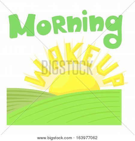 Morning wakeup icon. Cartoon illustration of morning wakeup vector icon for web