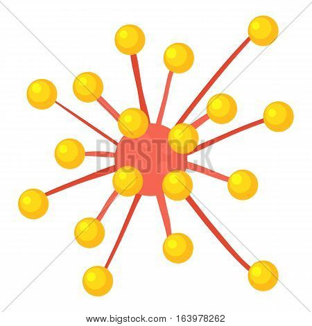 AIDS virus icon. Cartoon illustration of AIDS virus vector icon for web