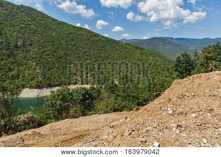 Meander of Vacha (Antonivanovtsy) Reservoir, Rhodopes Mountain, Bulgaria