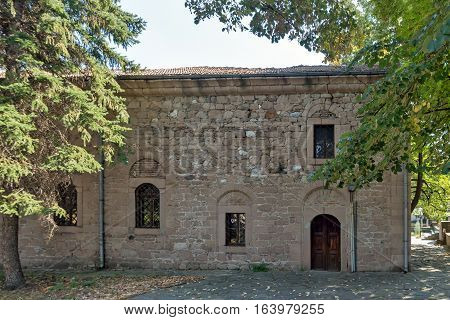 PERUSHTITSA, BULGARIA - SEPTEMBER 4 2016: Church monument St. Archangel Michael, Perushtitsa, Plovdiv Region, Bulgaria