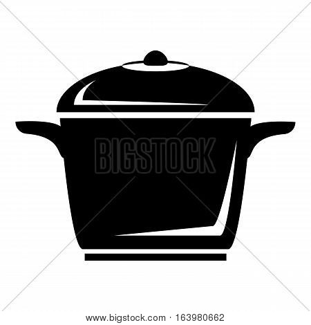 Enameled pot icon. Simple illustration of enameled pot vector icon for web
