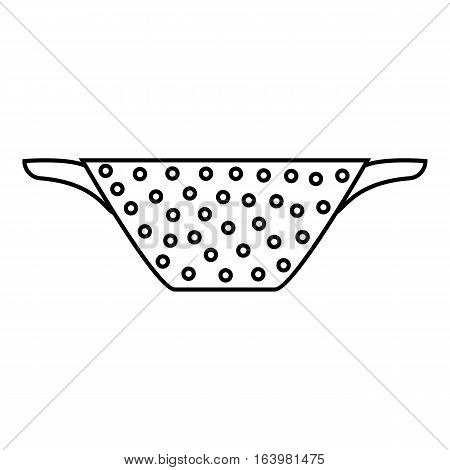 Colander icon. Outline illustration of colander vector icon for web