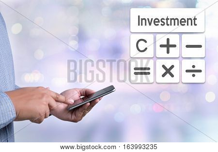 Calculation Business Investment Accounting Banking Budget Calculator ,  Pressing Calculator Buttons