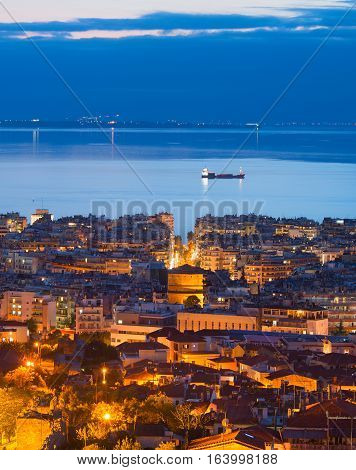 Thessaloniki At Twilight, Greece