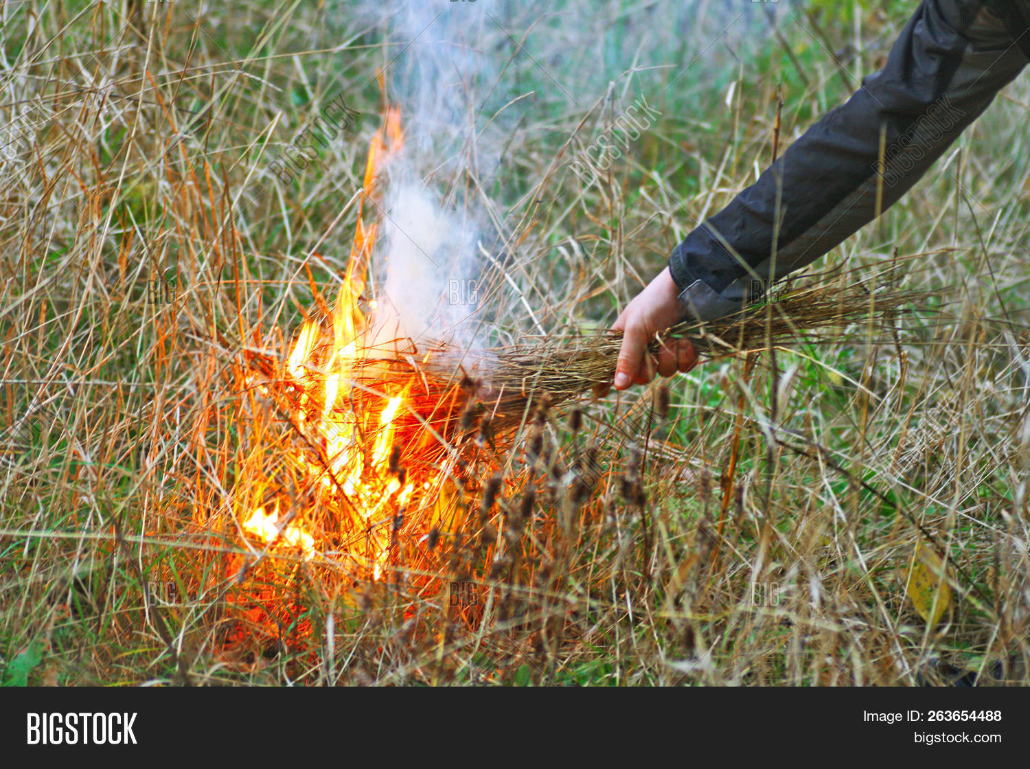 Burning Dry Grass. Image & Photo (Free Trial) Bigstock