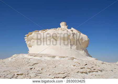 Beautiful Abstract Nature Rock Formations Aka Sculptures In Western White Desert, Sahara. Egypt