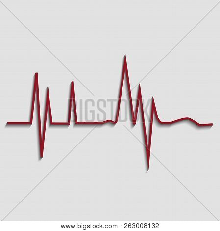 Creative Vector Illustration. Red Heartbeat Icon. Heart Pulse Icon. Vector Illustration