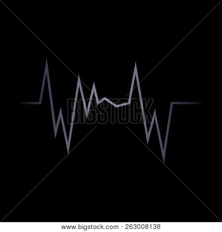 Vector Pulse Icon. Heart Pulse Cardiac. Vector Illustration