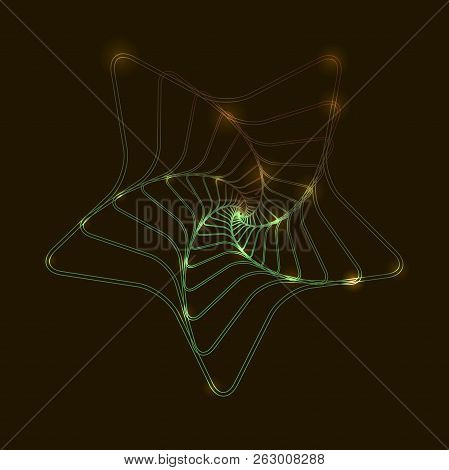 Abstract Background With Luminous Fractal. Vector Illustration