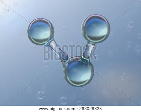 Illustration Of Molecule Model. 3D