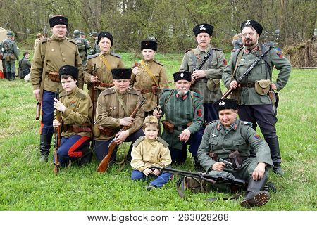 Sholokhovo, Moscow Reg./russia - May 5, 2018: Reconstruction Of One Of The Last Battles Of World War