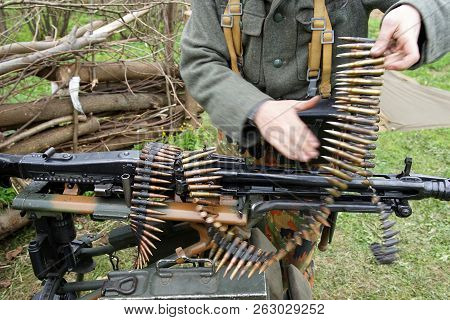 Sholokhovo, Moscow Reg./russia - May 5, 2018: Reconstruction Of One Of The Last Battles Of World War