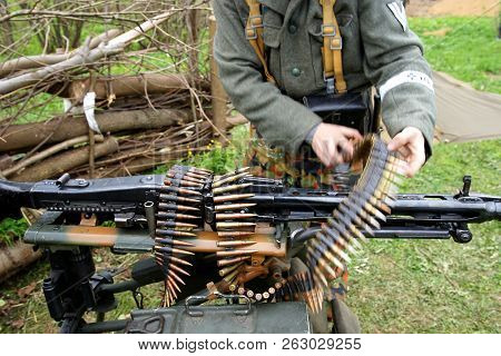 Sholokhovo, Moscow Reg./russia - May 5, 2018: Reconstruction Of One Of The Last Battles Of World War