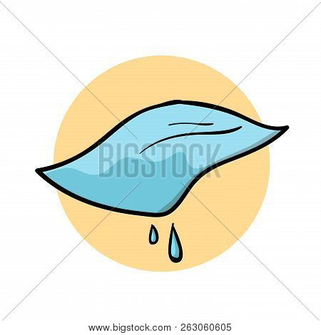 Wet Wipe, Tissue. Cartoon Design Icon. Flat Vector Illustration. Isolated On White Background.