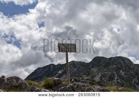 Beautiful Landscape In Montenegro With Fresh Grass And Beautiful Peaks. Durmitor National Park In Mo