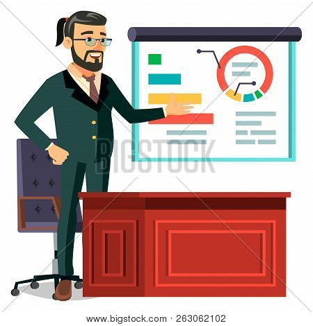 Boss Ceo Character Vector. It Startup Business Company. Body Tem
