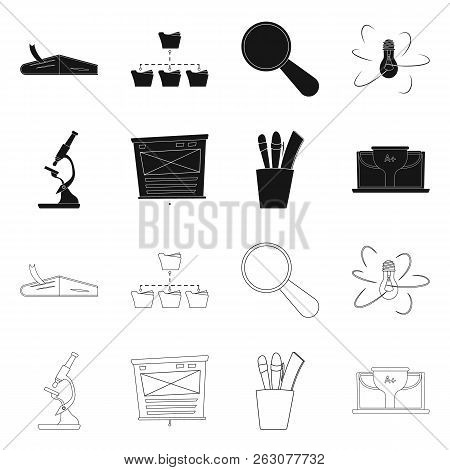 Vector Design Of Education And Learning Icon. Set Of Education And School Stock Vector Illustration.
