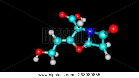 Clavulanic Acid Is A Competitive Inhibitor Of Beta-lactamase. 3d Illustration