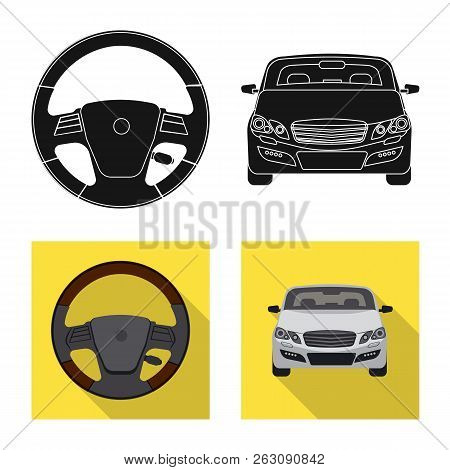 Vector Design Of Auto And Part Icon. Set Of Auto And Car Stock Vector Illustration.