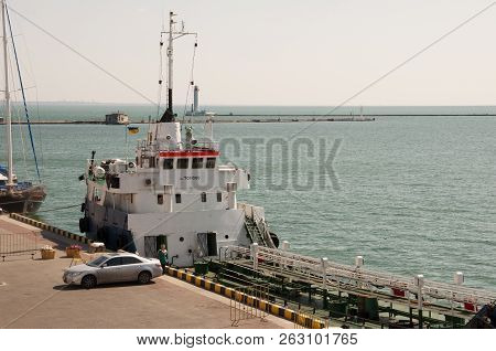 Odessa, South Of Ukraine, The Customs Area, July 10, 2018. Odessa Commercial Sea Port. Beautiful Yaс