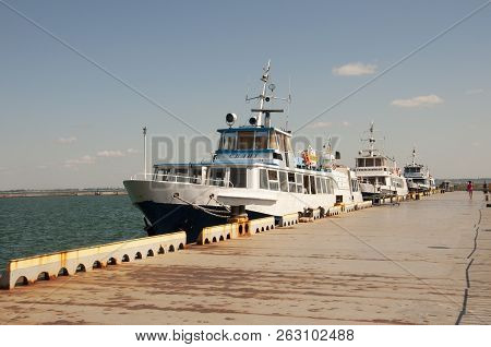 Odessa, South Of Ukraine, The Customs Area, July 10, 2018. Odessa Commercial Sea Port. Beautiful Yaс