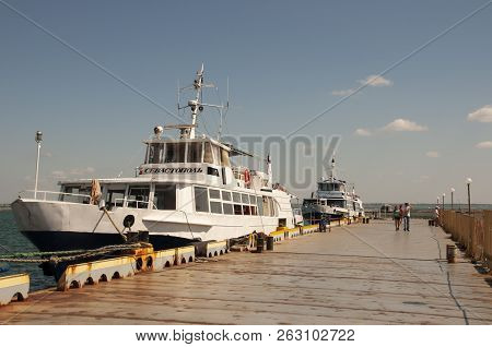 Odessa, South Of Ukraine, The Customs Area, July 10, 2018. Odessa Commercial Sea Port. Beautiful Yaс