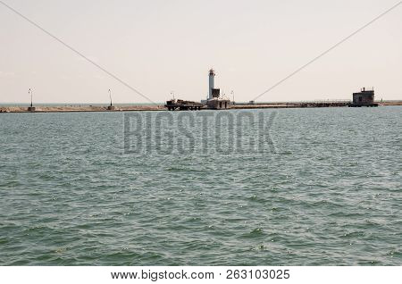 Odessa, South Of Ukraine, The Customs Area, July 10, 2018. Odessa Commercial Sea Port. Beautiful Yaс
