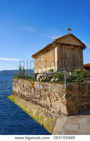 Horreo in Combarro Galician village of Pontevedra at Galicia Spain