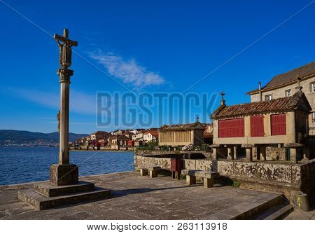 Horreo in Combarro Galician village of Pontevedra at Galicia Spain