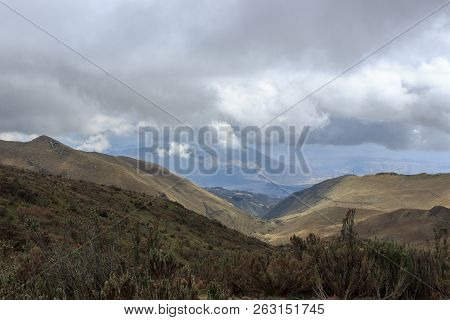 View From Ruca Pichincha Over Quito, Ecuador