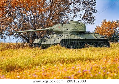 Tank Of World War 2 On The Battle Field
