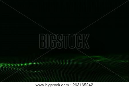 Wave. Futuristic Technology. Cyber Technology. Big Data. Vector Illustration.