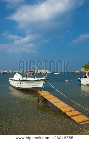 Fiskeren båd, Nea Fokea, Halkidiki, Grækenland