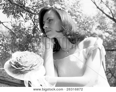 Güzel gelin profil, B&W