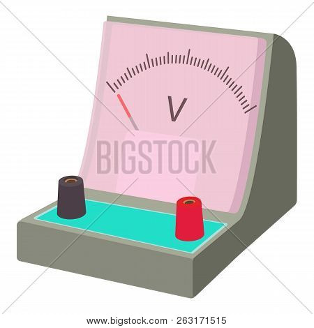 Voltmeter Icon. Cartoon Illustration Of Voltmeter Icon For Web