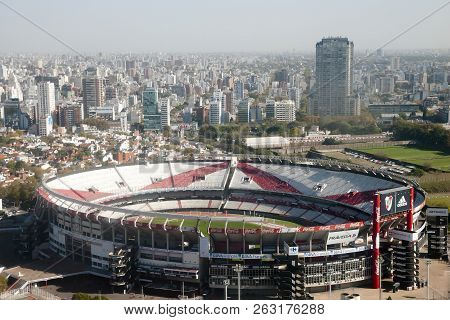 Buenos Aires, Argentina - May 5, 2015: River Plate Football Team Stadium Also Known As Antonio Vespu