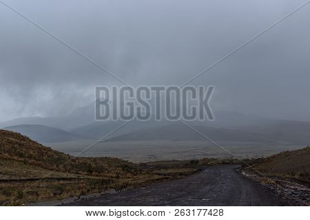View On The Strato Vulcano Cotopaxi, Ecuador
