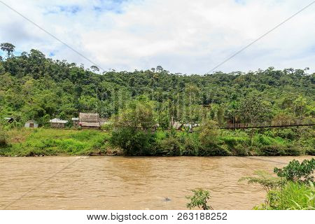 Indigenous Village At Amazonas River, Ecuador