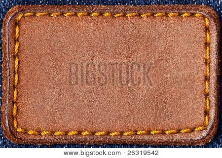 Jeans Hintergrund mit blank label