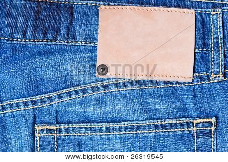 Denim-Hintergrund mit blank label