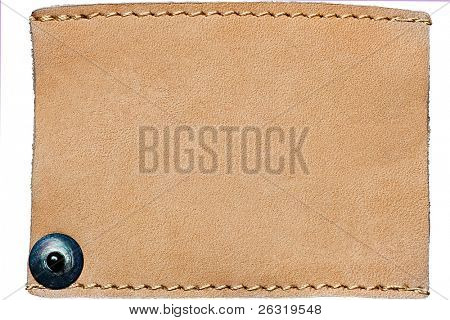 leere Jeans-Label, isoliert auf weiss