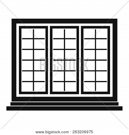 Wooden Tricuspid Window Icon In Simple Style Isolated Illustration