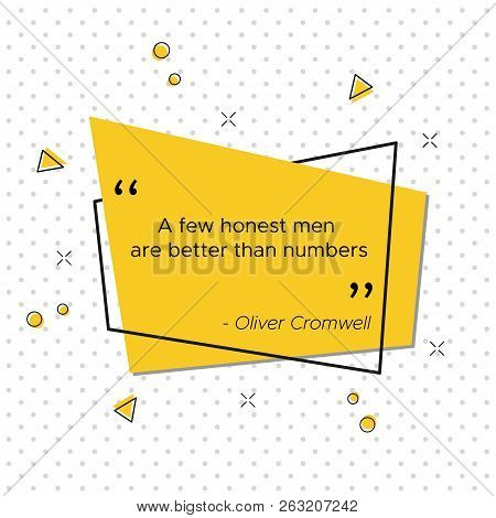 Pop-art Banner With Motivational Quote Of English Military And Political Leader Oliver Cromwell For 
