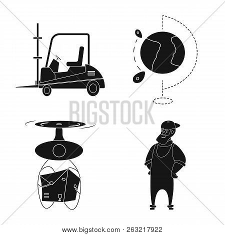 Vector Design Of Goods And Cargo Sign. Set Of Goods And Warehouse Vector Icon For Stock.