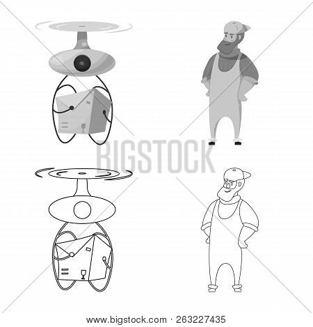 Isolated Object Of Goods And Cargo Sign. Set Of Goods And Warehouse Vector Icon For Stock.