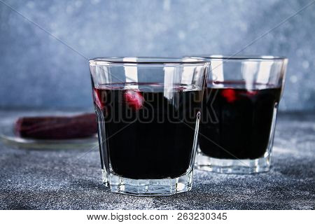 Chicha Morada - Drink In The Andean Areas Of Peru. Chicha Morada Is Made From Purple Corn.