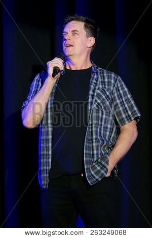 HUNTINGTON, NY - OCT 13: Comedian Jim Breuer performs at the Paramount on October 13, 2018 in Huntington, New York.