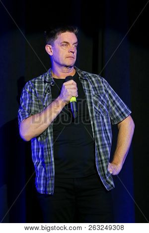 HUNTINGTON, NY - OCT 13: Comedian Jim Breuer performs at the Paramount on October 13, 2018 in Huntington, New York.