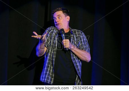 HUNTINGTON, NY - OCT 13: Comedian Jim Breuer performs at the Paramount on October 13, 2018 in Huntington, New York.