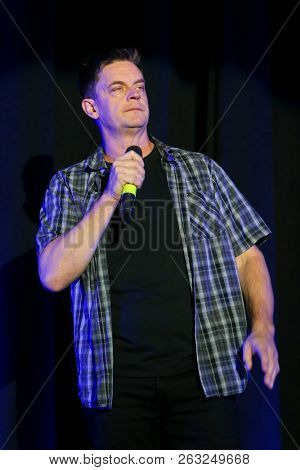 HUNTINGTON, NY - OCT 13: Comedian Jim Breuer performs at the Paramount on October 13, 2018 in Huntington, New York.